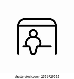 bus stop sitting icon sign vector