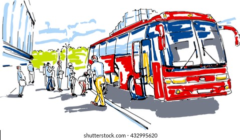 Bus Stop Sketch