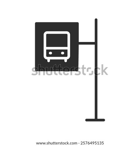 Bus stop stand icon web design in vector
