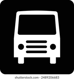 Icono de Vector negro plano de la estación de parada de autobús.