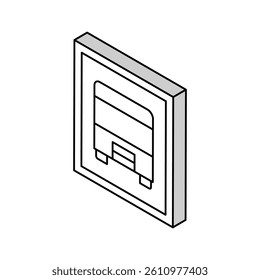bus stop station sign isometric icon vector. bus stop station sign sign. isolated symbol illustration