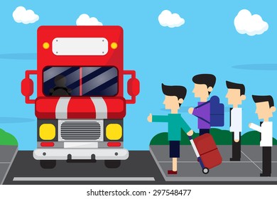 bus stop and travel