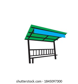 Bus stop vector design ilustration icon logo templat