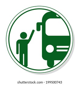 bus stop vector icon
