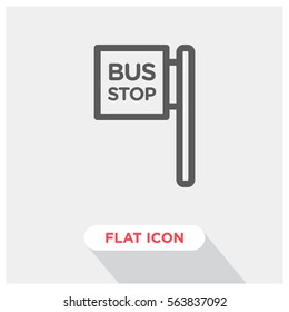 Bus stop vector icon