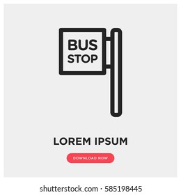 Bus stop vector icon