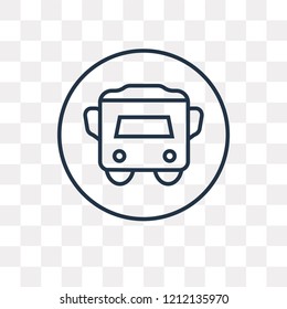 Bus stop vector outline icon isolated on transparent background, high quality linear Bus stop transparency concept can be used web and mobile
