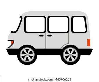 bus style car isolated icon design