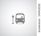 Bus symbol on gray background