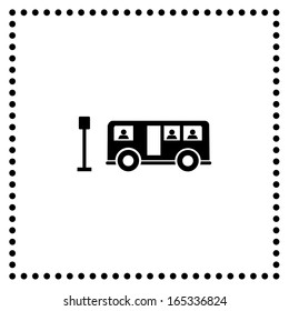 bus symbol on white background 