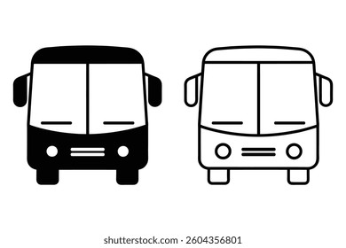 Bus Symbol Silhouette Icon Vector Illustration.