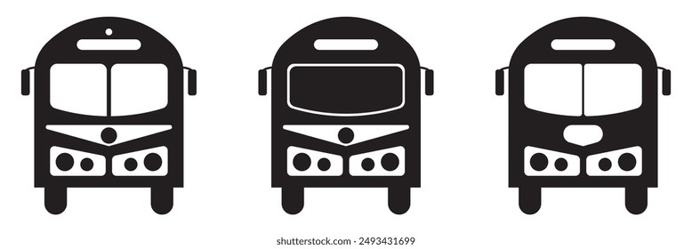Symbol für die Vektorgrafik des Bussymbol-Haltestellenschilds.