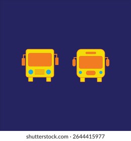 Bus symbol bus stop sign symbol vector icon