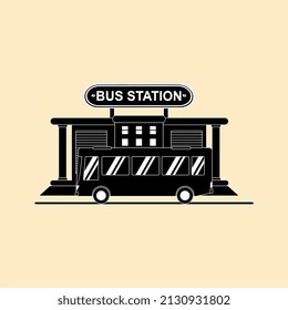 bus terminal vector illustration, perfect for maps, advertisements, posters, icons, templates, elements, decorations, etc