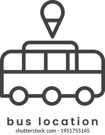 bus thin line icon for sign system. Modern vector illustration