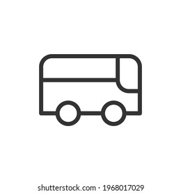Bus thin line icon. Symbol in trendy outline style. Premium design for web and apps. Perfect for UI. 