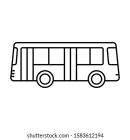 bus thin line vector icon