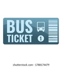 Bus ticket card icon. Cartoon of bus ticket card vector icon for web design isolated on white background