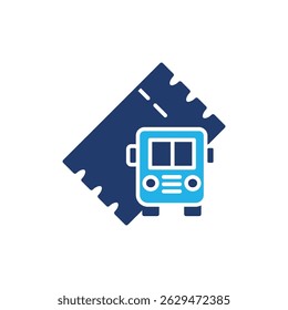 bus ticket colored icon vector design good for web or mobile app