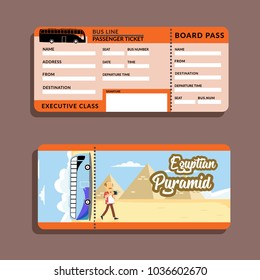 Bus Ticket Egyptian Pyramid