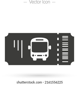Busfahrkarte Symbol Einzelne Vektorgrafik