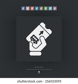 Bus ticket icon