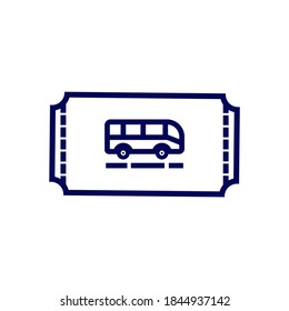 Plantilla vectorial del logotipo de diseño de iconos de entradas de bus, Símbolo de icono, concepto de diseño creativo