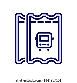 Bus Ticket icon design logo vector template, Icon Symbol, Creative design concept