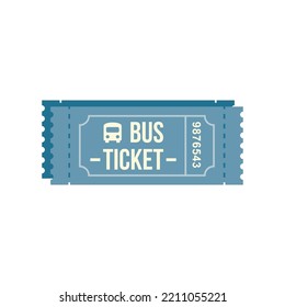 Bus ticket icon. Flat illustration of Bus ticket vector icon isolated on white background