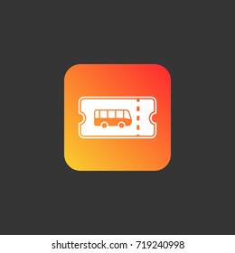 Bus ticket icon illustration isolated vector sign symbol