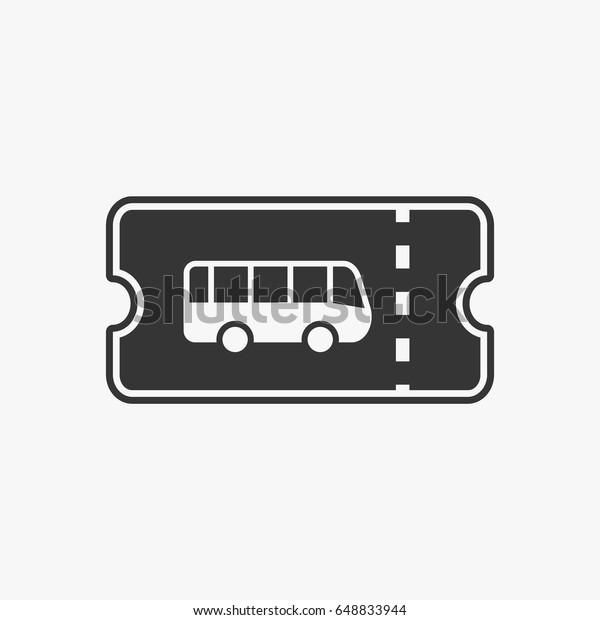 Bus ticket\
 icon illustration isolated sign\
symbol