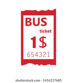 Bus ticket icon illustration for web