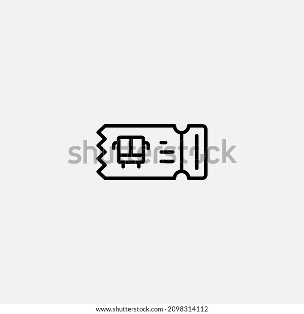 Bus ticket icon sign vector,Symbol, logo\
illustration for web and\
mobile