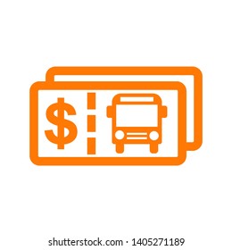bus ticket icon Vector illustration. - Vector
