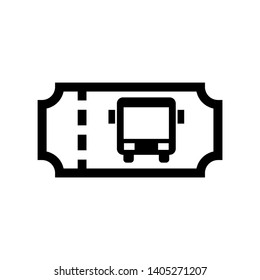 bus ticket icon Vector illustration. - Vector
