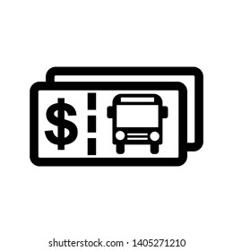 bus ticket icon Vector illustration. - Vector
