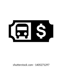 bus ticket icon Vector illustration. - Vector
