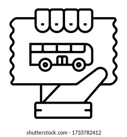 bus ticket icon vector illustration