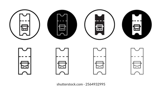 Bus Ticket icon web design in vector