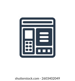 Bus Ticket Machine for School Bus Purpose Vector Icon