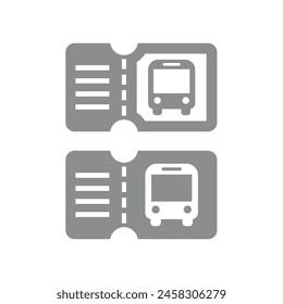 Bus ticket vector icon. Public transport station symbol.