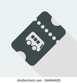 Bus ticket - Vector web icon