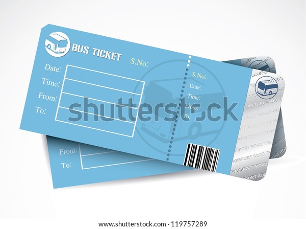 Bus tickets - vector\
illustration