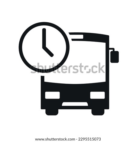 Bus time icon Illustration vector