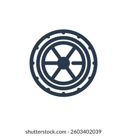 Bus Tires for School Bus Purpose Vector Icon