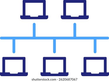Bus Topology Icon Element For Design