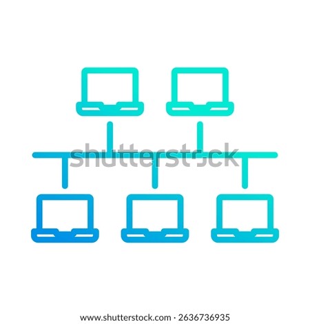Bus Topology Icon Element For Design