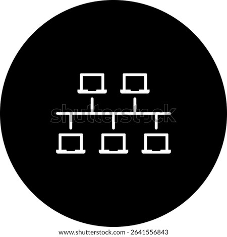 Bus Topology Icon Element For Design