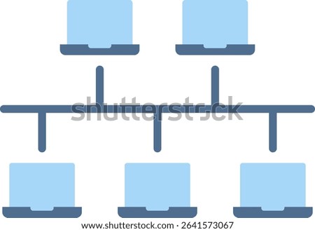 Bus Topology Icon Element For Design