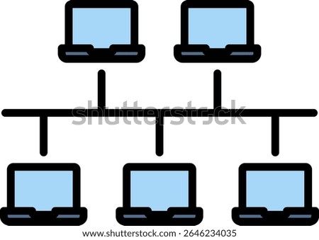 Bus Topology Icon Element For Design